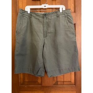 Banana Republic Linen Cotton Shorts Mens 36 Green Lightweight Resortwear